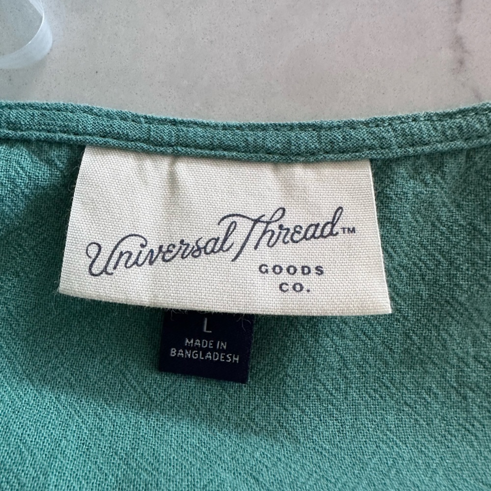 Universal Thread Dress Button-Down Ruffle Sleevel… - image 6